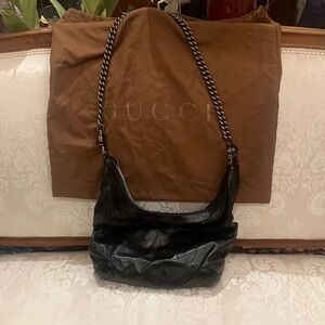 Gucci Black Leather Shoulder Bag